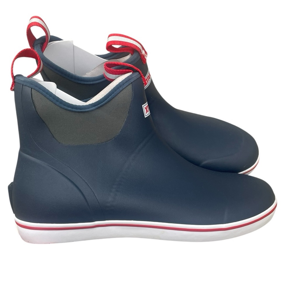 XtraTuf Men’s Ankle Deck Boot, Navy/Red Size 11, Brand New